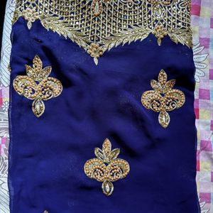 Navy Blue Party Wear Saree