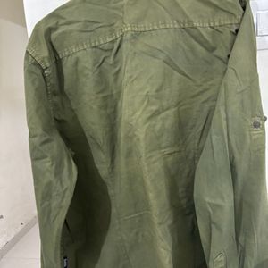 Roadster Olive Green Mens Shirt