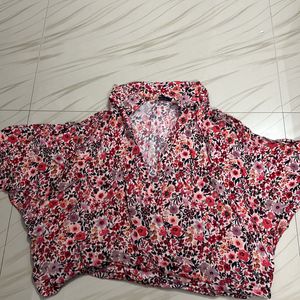 Crop Floral Printed Top