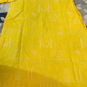 Yellow Women’s Insert Pocket Kurta