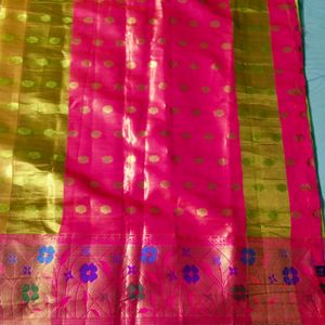 New Trendy Tissue Clothe Big Border Paithani saree