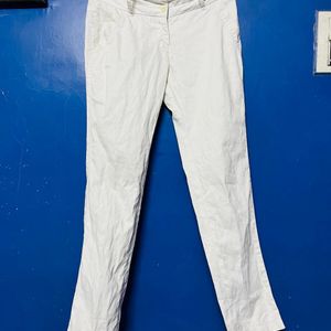 White Branded Cotton Pant🩵