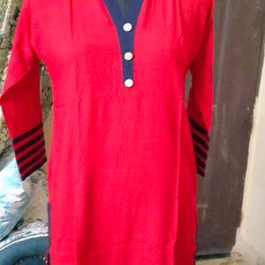 Red Blue Kurta