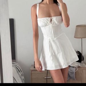 Bridgeton Style White Mini Dress