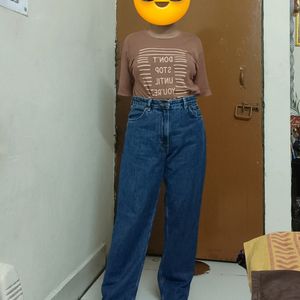 High Waist Straight Fit Jeans