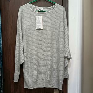 Grey Pancho Top L Upto 2xl