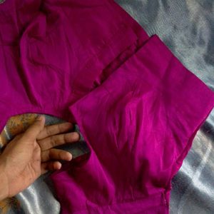 Purple Saree With Blouse