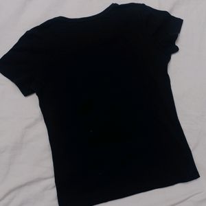 Black Printed Tshirt