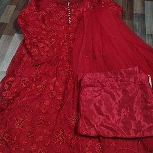 Red Updown Frock Set