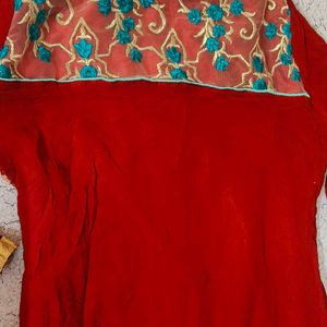 Maroon Sky Blue Kurta