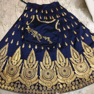 A Festive Wear Navy Blue Lehenga . Fully New