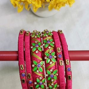 Silk thread Bangle Set