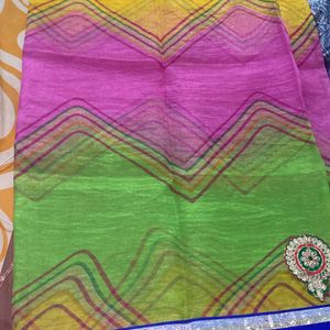 supernet saree new not used multicolor