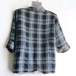 Korean Checked Formal Shirt For Women