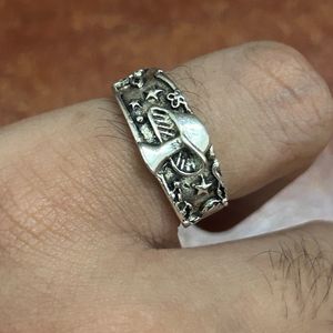 stainless steel gothic shroom ring