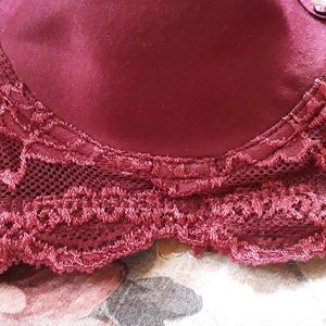 Lace Maroon Bra