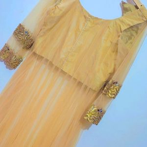 Golden Long Gown Dress