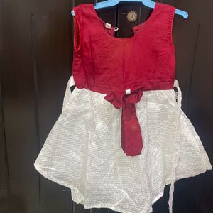 Red & White Frock