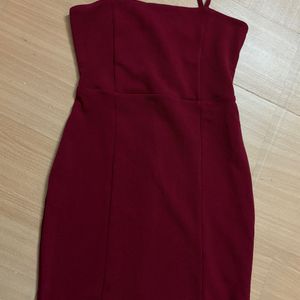 Red Fitted Strappy Dress Hurry Limited Discount!