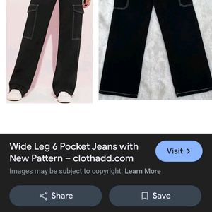 Wide Leg Cargo Jeans 👖🥈🍭🧁