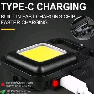 The Genuine Keychain LED Light with Bottle Opener, Magnetic Base and Folding Bracket Mini COB 500 Lumens Rechargeable Emergency Light