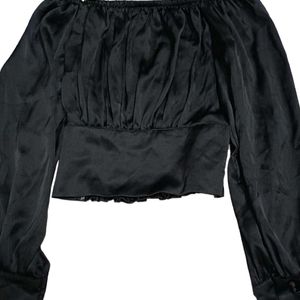 Black Satin Top