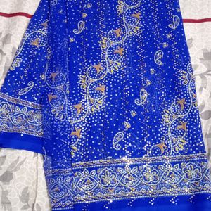 Dark Blue 🔵 Silk Simple Saree