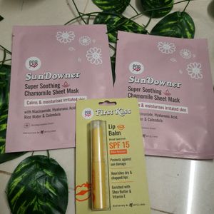 Combo Myglamm Popxo Lipbalm And Sheet Mask