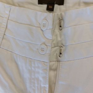 White Cotton Pants From AND