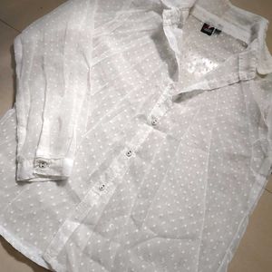 White Transparent Shirt For Women