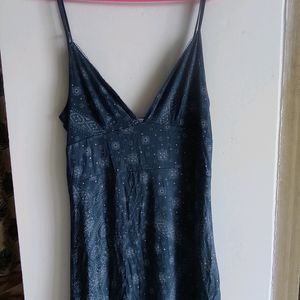 Blue Bandana Print Dress