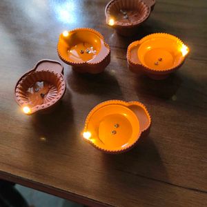 Pack Of 5 Water Diya