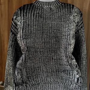 Rock and Roll Cowgirl Metallic Cable Knit Sweater