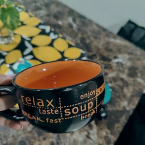 Elegant Ceramic Soup Mugs (Set Of 2)