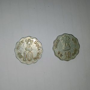 Combo Of Special Coins, 9TH ASIAN GAMES 10 PAISE COIN AND PLANNED FAMILIES:FOOD FOR ALL 10 PAISE COIN