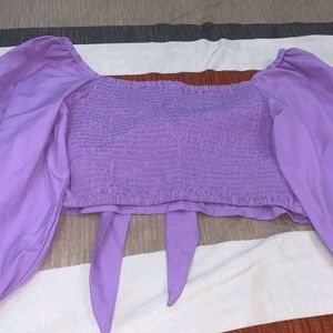 SSS Brand New Purple Color Sexy Crop Top - size L