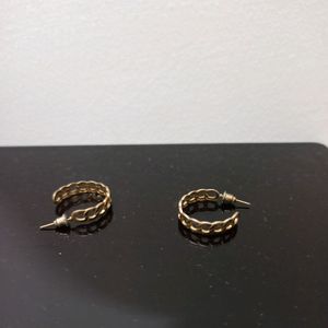 Chain Design Half Hoop Earrings