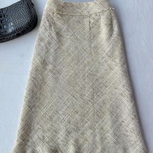 Tweed Biege Imported Skirt Price Drop!