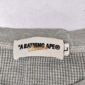 BAPE thermal Tshirt Grey 🩶 Size L