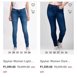 😻Spykar Brand Women Skinfit 32 Size Jeans