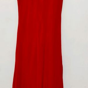 Side Slit Red Colour Dress