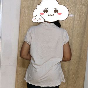 Chicken Kari Neck Design White Tshirt