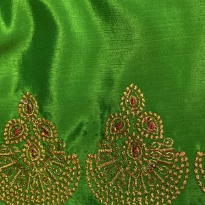 Green Saree With Blouse