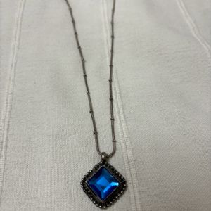 Blue Stone Pendant Necklace