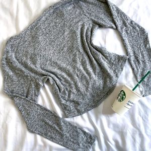 Pinterest V Cut Neck Knitted Crop Top By FB Sister