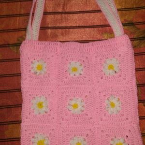 Crochet Daisy Tote bag