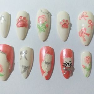 Press On Nails(Kitten & Coquettes😻🎀)