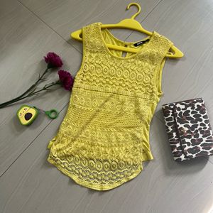 NEON Yellow Lace Tank Top 🌼