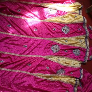 Beautiful Pink Colour Lehenga With Saree