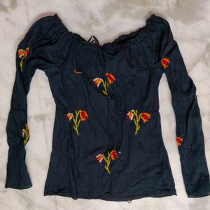 Embroidered Cotton Top